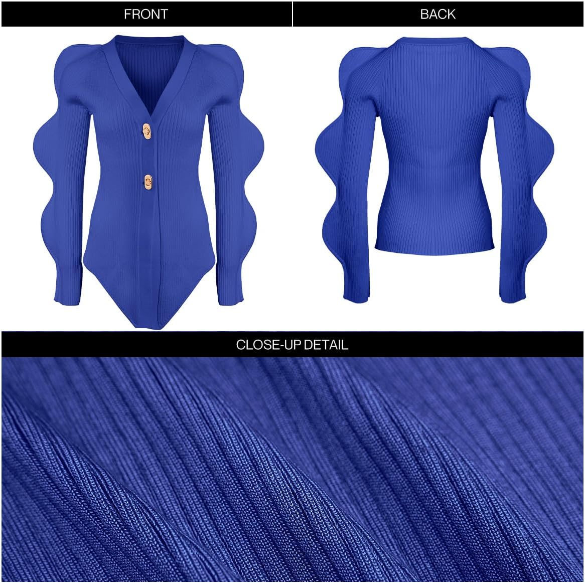 URBAN REVIVO Women's Knit Cardigan Sweaters Long Sleeve Button Down Open Front Casual Outwear Trendy 2025 - Image 4