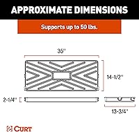 Vista 3 de CURT 18425 Pakka Cargo Caddie SUV Trunk Organizer, 34" x 14" Collapsible Storage Tray, Seat Back Mounted Cargo Carrier, 50 lb Capacity for Groceries