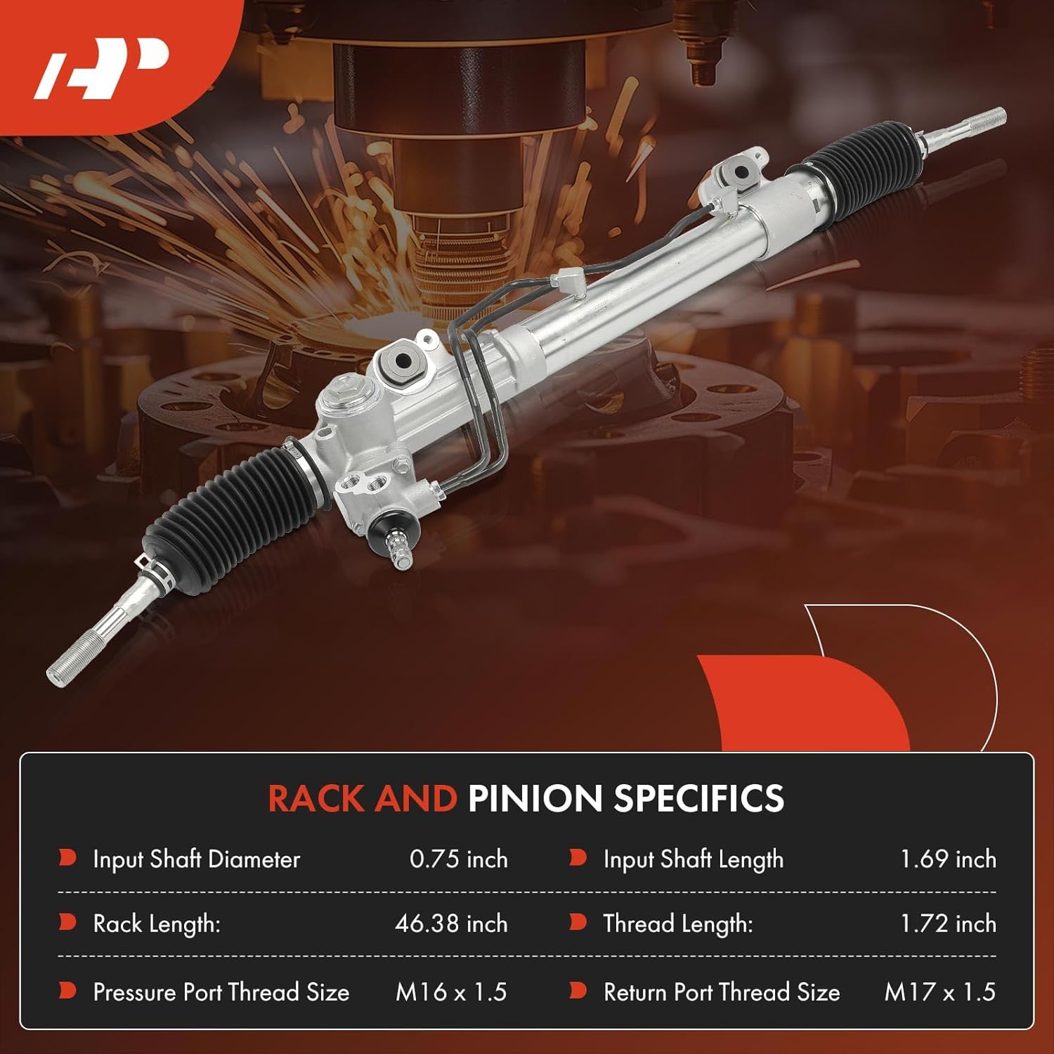 A-Premium - Hydraulic Power Steering Rack and Pinion Compatible with Toyota Land Cruiser 2003-2007 4.7L & Lexus LX470 2003-2007 4.7L, Replace# 4550369025