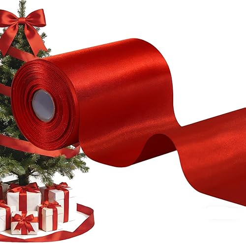 Vista 21 de TONIFUL Cinta de satén negra de 4 pulgadas x 11 yardas de ancho, cinta grande de tela sólida para ceremonia de corte, kit de gran apertura, silla