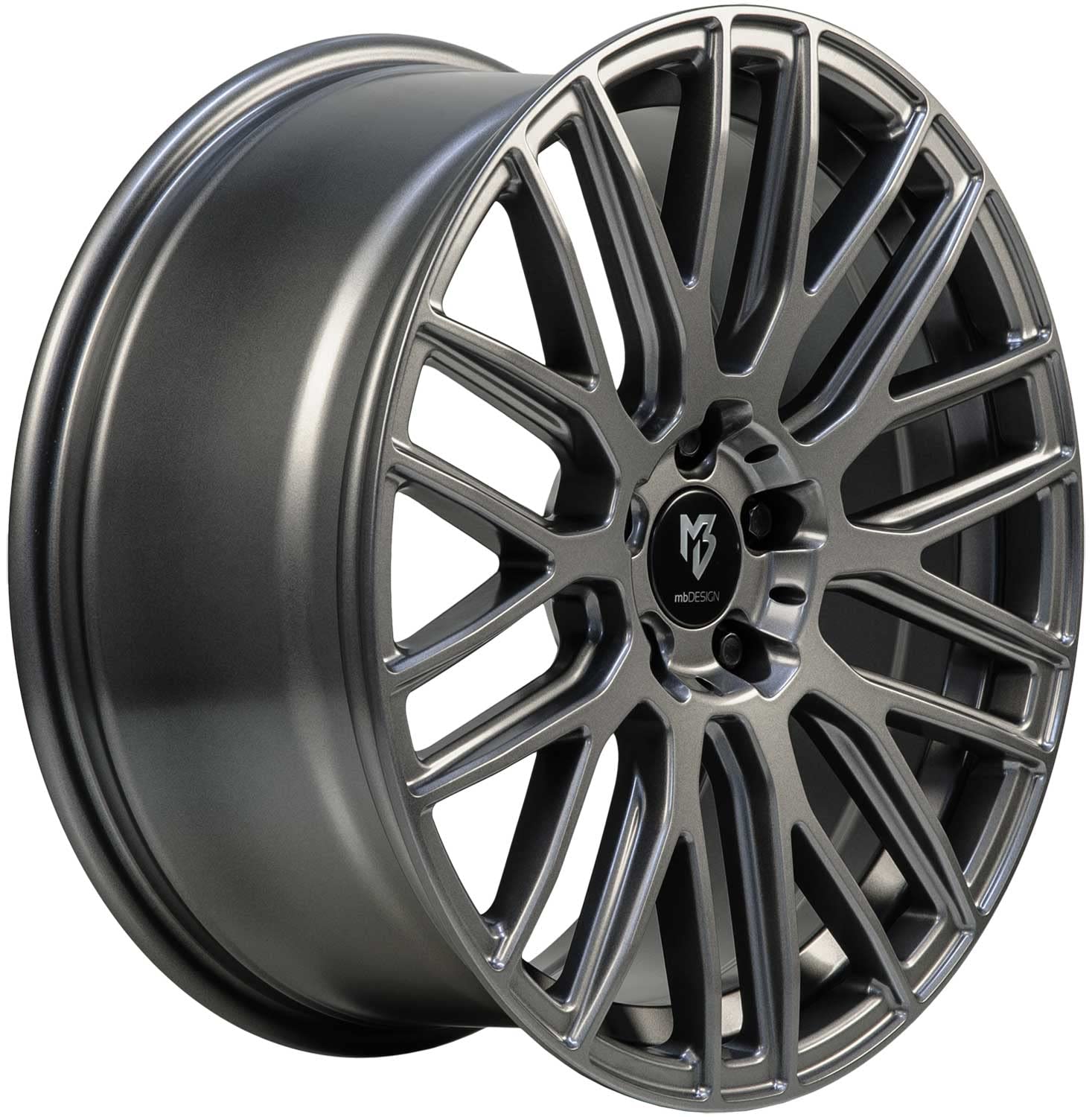MB Design Felge KV4 8.5Jx18 ET45 5x120 Mattgrau kompatibel mit VW Amarok T5 T6.1 T6 Touareg