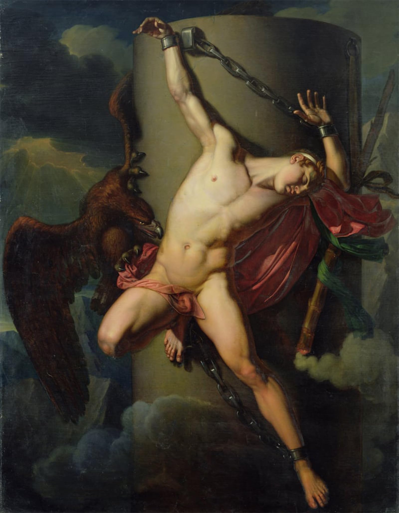 ARTXLXXBN Famous Print Painting Colorful Art Print the Torture of Prometheus by Jean Louis Lair Canvas Art Decorations for Home Decor 60x90cm