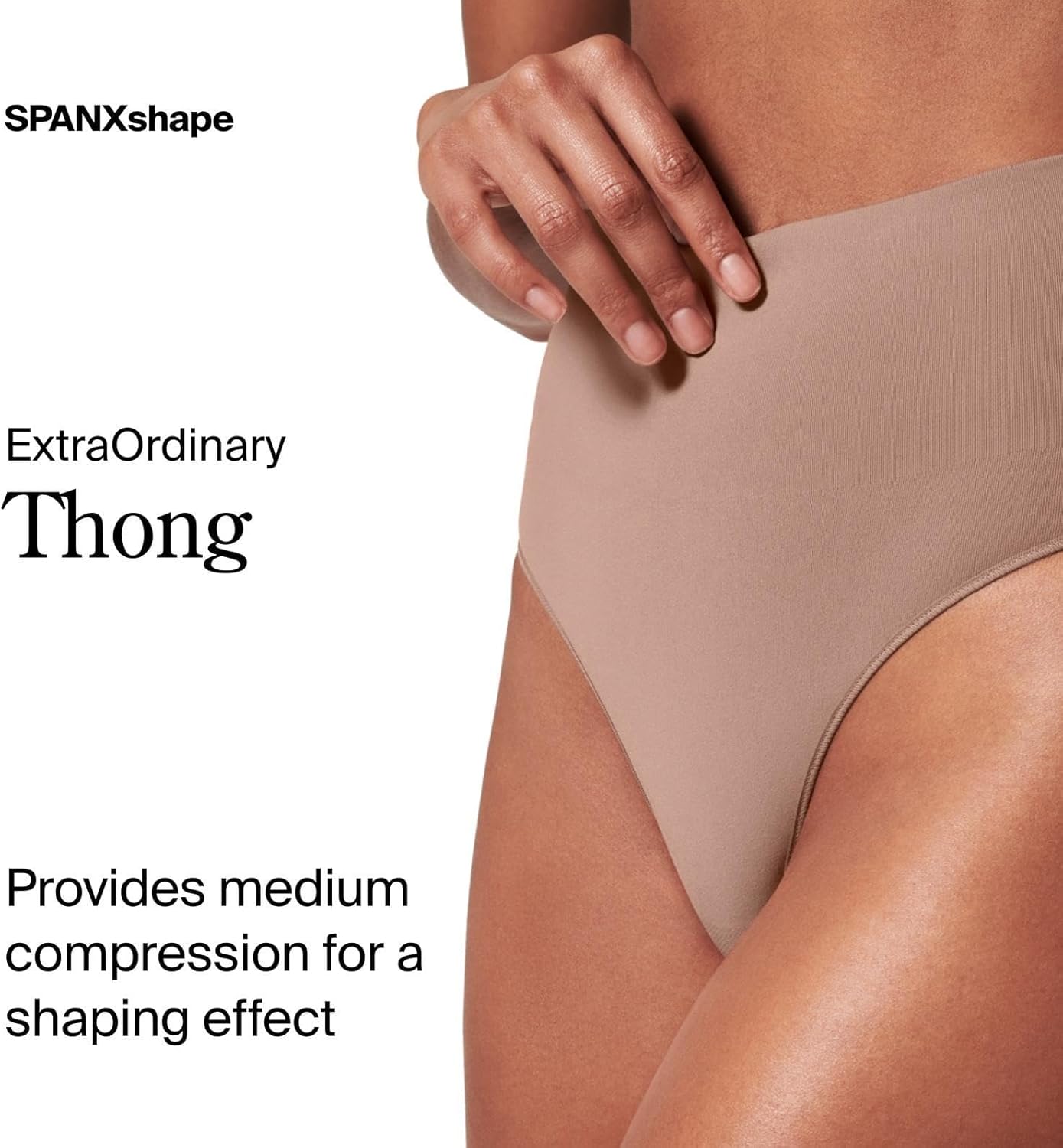 SPANX SPANXshape ExtraOrdinary Thong - Sculpting with Compression - Women's Shapewear Underwear - Recycled Nylon Fabric Blend - Image 2