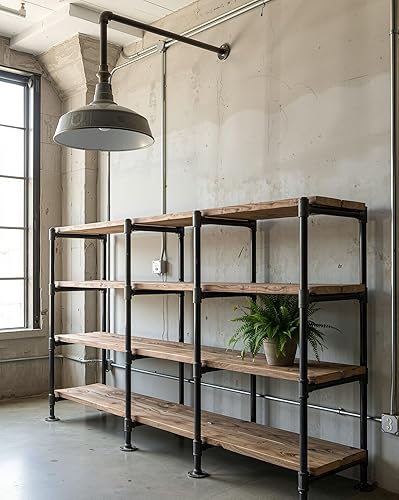 Miniatura 2 de Paquete de 10 pezones de acero maleable negro de 1 x 8 pulgadas, accesorios para pezones de acero maleable, estilo vintage industrial steampunk