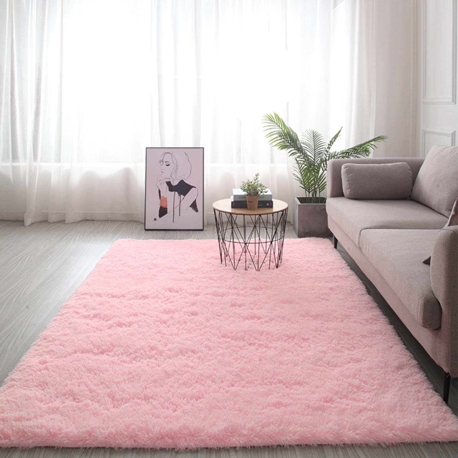 Home Decor Floor Furry Rug,Modern Carpet,Extra Soft Fuzzy Kids Bedroom Area Rug Plush Living Room Home Decorate,Machine Washable Area Rug-D 200x250cm(79x98inch)