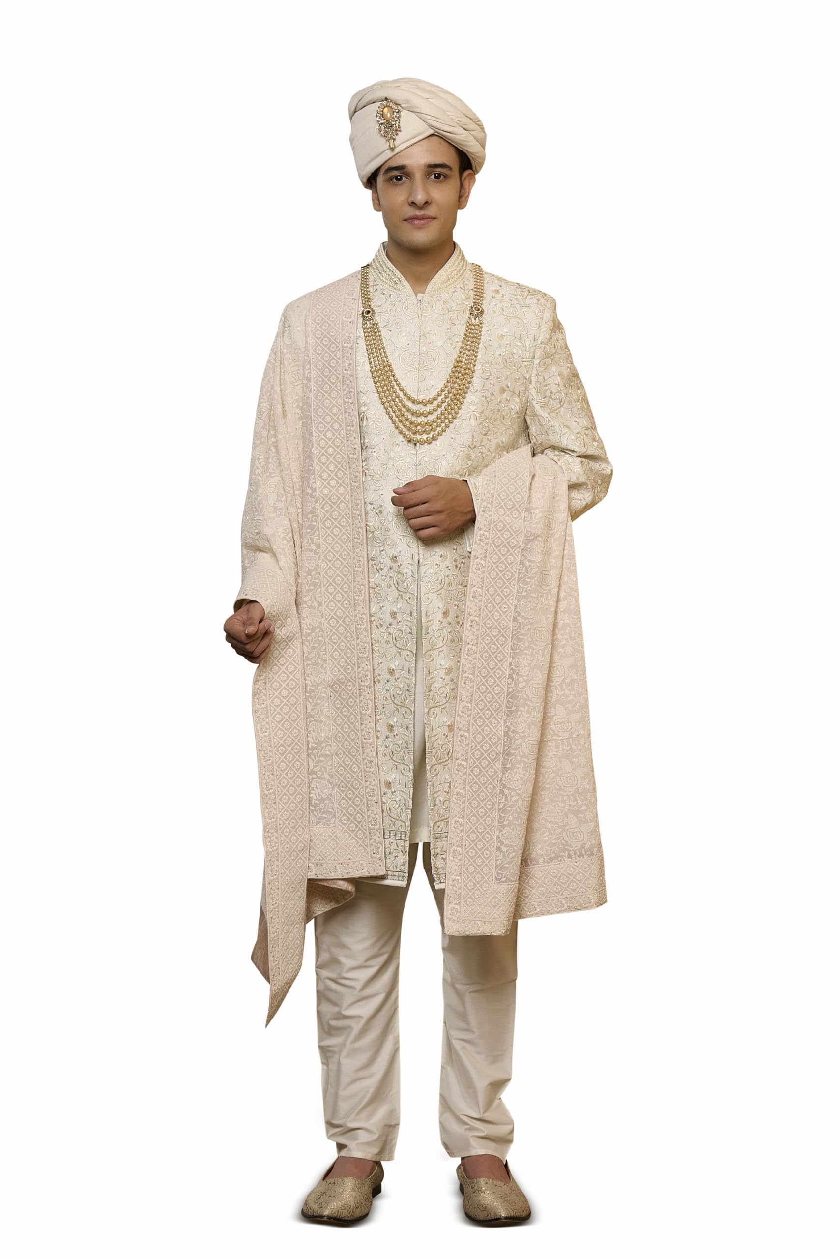 tasva Ivory Noor Sherwani Set-picture-18