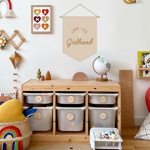 Miniatura 130 de Decoración de pared azul marino para habitación de niños, decoración de pared para dormitorio de niños, decoración de habitación de niños, Azul