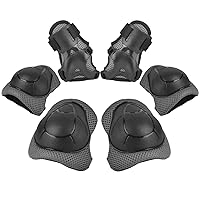 Vista 1 de RUNDONG Rodilleras para niñosjóvenes, coderas, muñequeras, equipo de protección, para patinaje, ciclismo, patinaje, patinaje en línea, monopatín