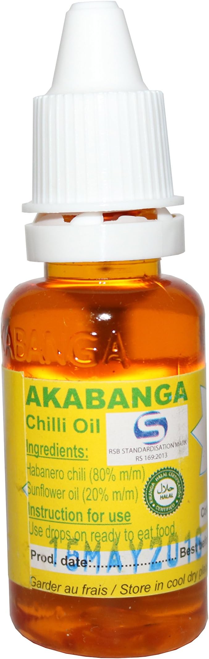 Akabanga Very Hot Chilli Oil - Rwandan Hot Pepper Sauce 20 ml