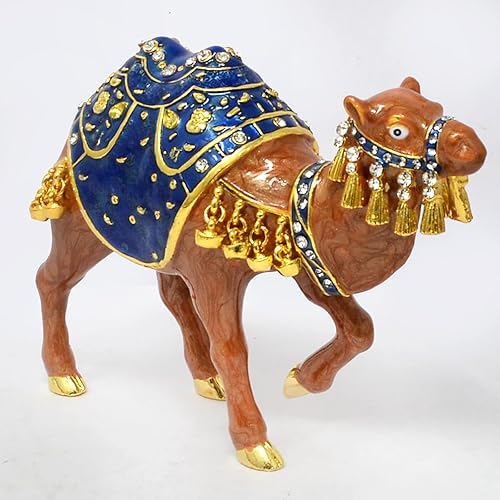 Miniatura 3 de Feng Shui Flujo de efectivo azul Camello Estatua Decoración de oficina en casa Riqueza Porsperidad Éxito Escultura de aleación Año Nuevo W5491-azul