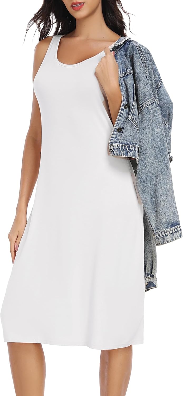 Lovasy Full Slip for Women Under Dress Long Wide Straps Slips Sleeveless Tank Tops Dresses Nightgown S-3XL - Image 2