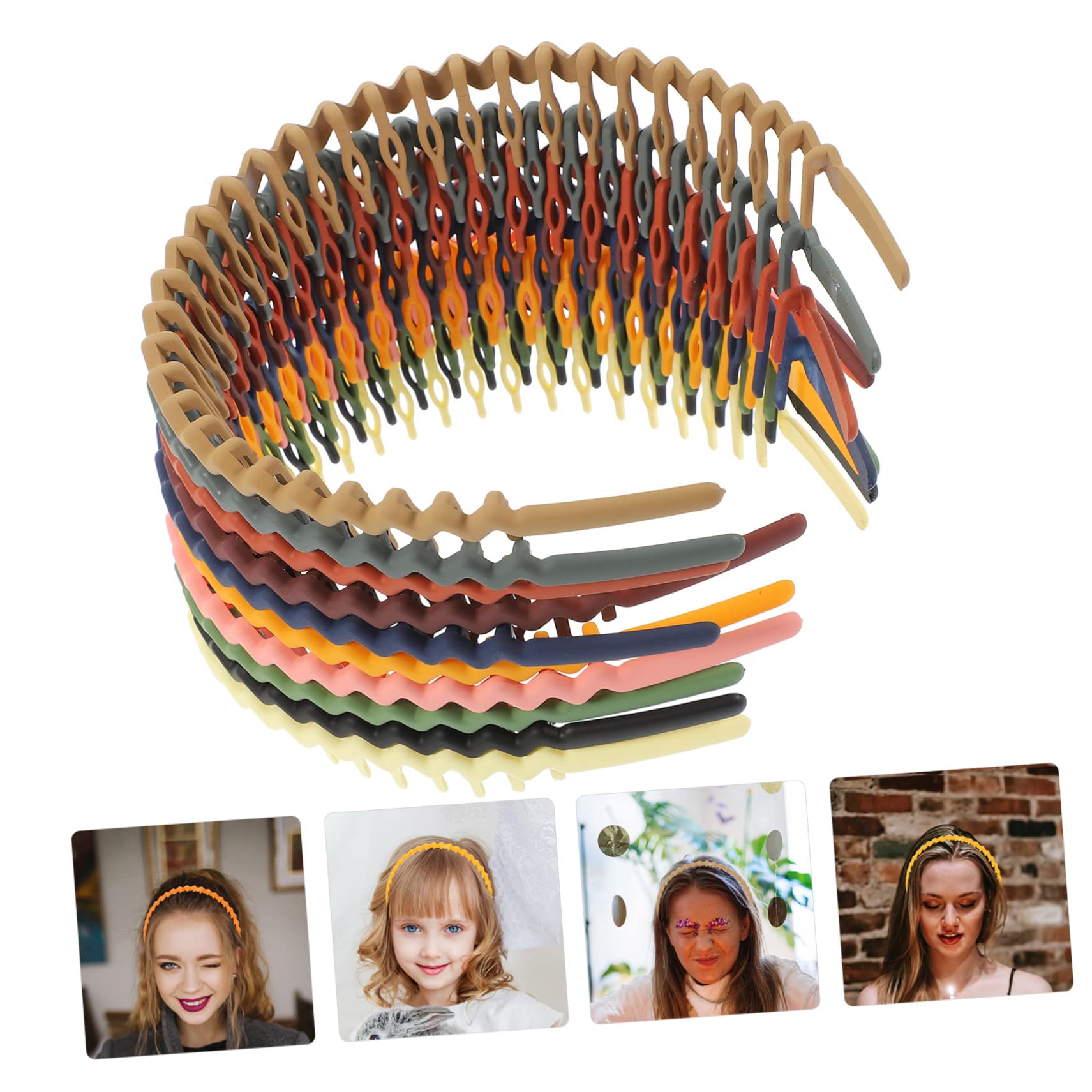 FRCOLOR 40 Pezzi Fascia Per In Plastica Toppers Per Testa Bandana Accessori Per Per Le Ragazze Accessori Per Della Ragazza Dei Della Ragazza