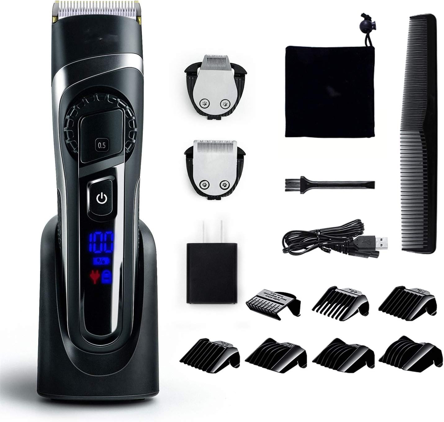 Professional USB Fast Charge Hair Clippers for Men Grooming Kit