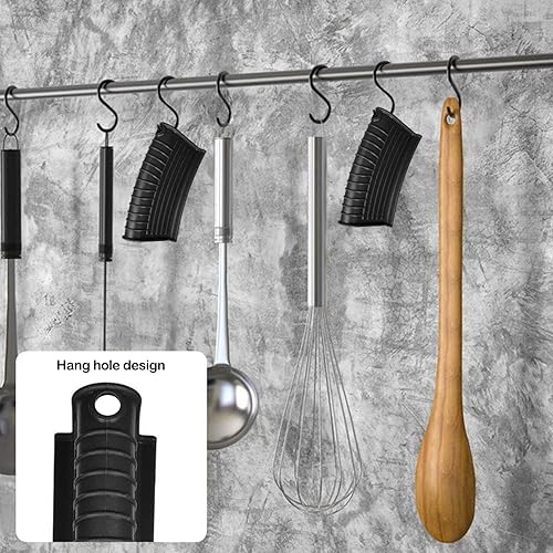 Miniatura 5 de Paquete de 3 soportes de silicona para mango caliente, funda antideslizante para agarradera, cacerola, bandeja para horno, bandejas para hornear,