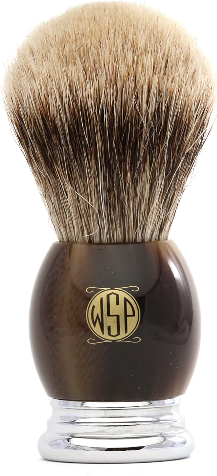 Silvertip Badger Shaving Brush High Density High Mountain White WSP "Earl" (Horn)