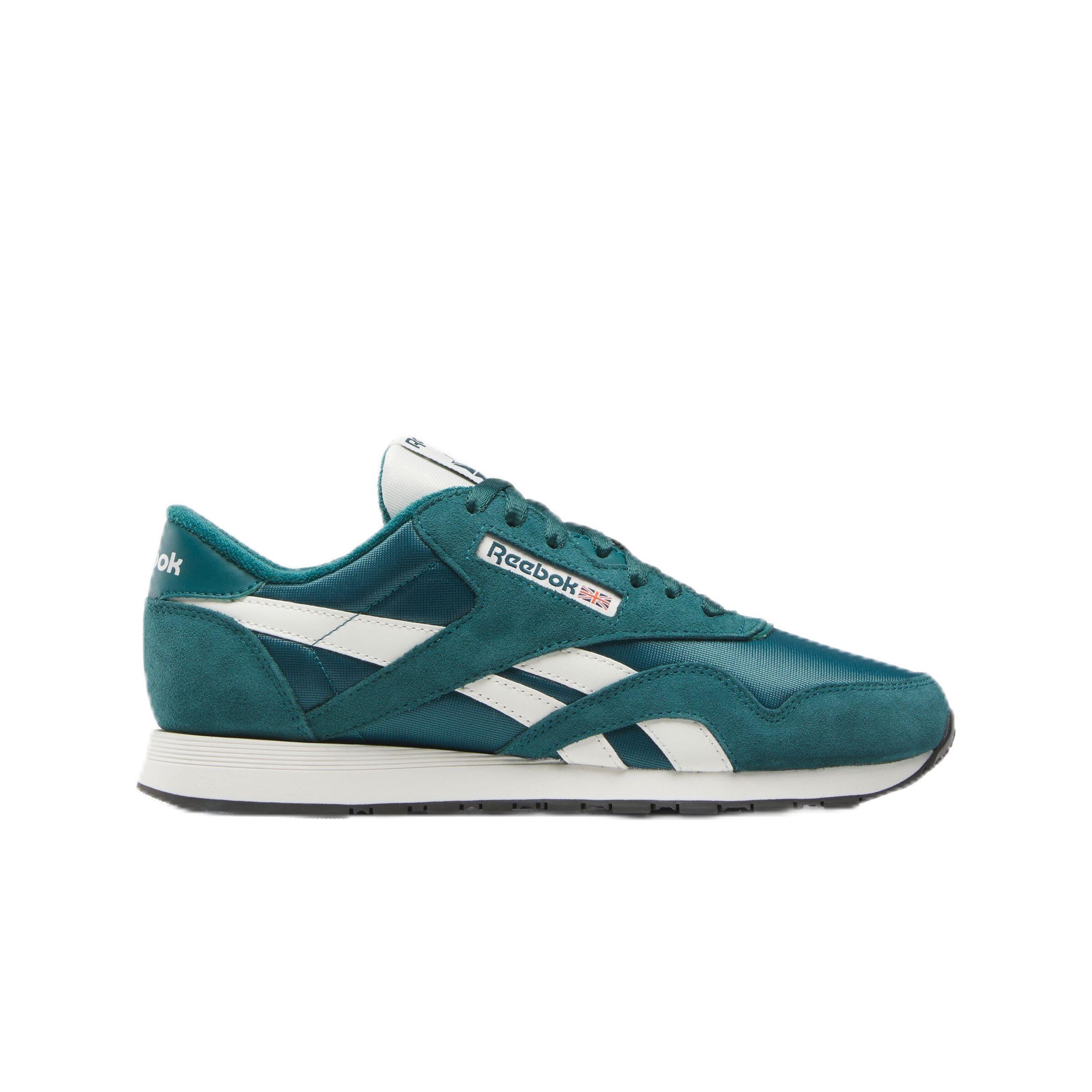 Reebok Men's Classic Nylon Sneaker, Retro Teal Retro Teal Chalk, 2.5 UK