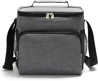 ZEBEYE Bolsa Térmica for Alimentos Enfriador De Playa Oxford Impermeable 12L Refrigerador De Aislamiento for Acampar Bolsa Acolchada for Enfriador De Vino(Color:Azul) (Color : Gray)