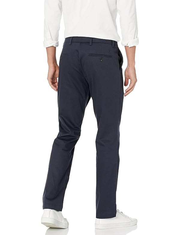 Dockers® Men's Athletic Fit Signature Khaki Lux Cotton Stretch Pants, Navy, 38W x 30L by DOCKERS - Image 2