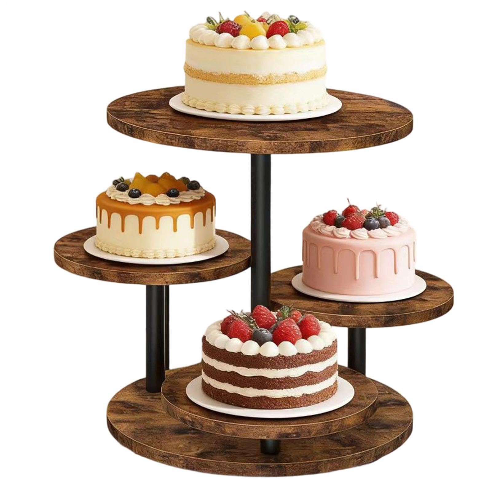 Generico Porta Cupcake Portadolci A 4 Piani | Supporto Girevole A 360° per Matrimoni, Compleanni, Feste, Casa, Cucina, Caffè, Pasticceria, Riunioni Familiari, Ristorante