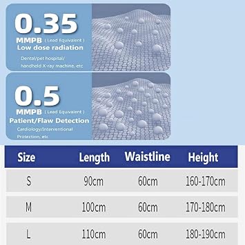 X-Ray Shield 0.5mmpb Lead Apron,X-Ray Protective Radiation Apron with Thyroid Collar and Lead Cap,Dental Xray Lead Apron,Lead Vest Xray Lead Xray Vest