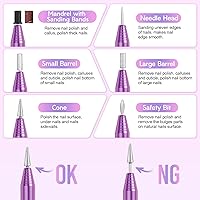 Vista 7 de Taladro de uñas eléctrico de 20000 rpm, compacto, portátil, Efile, profesional, manicura y pedicura, kit de taladro de lima de uñas para acrílico