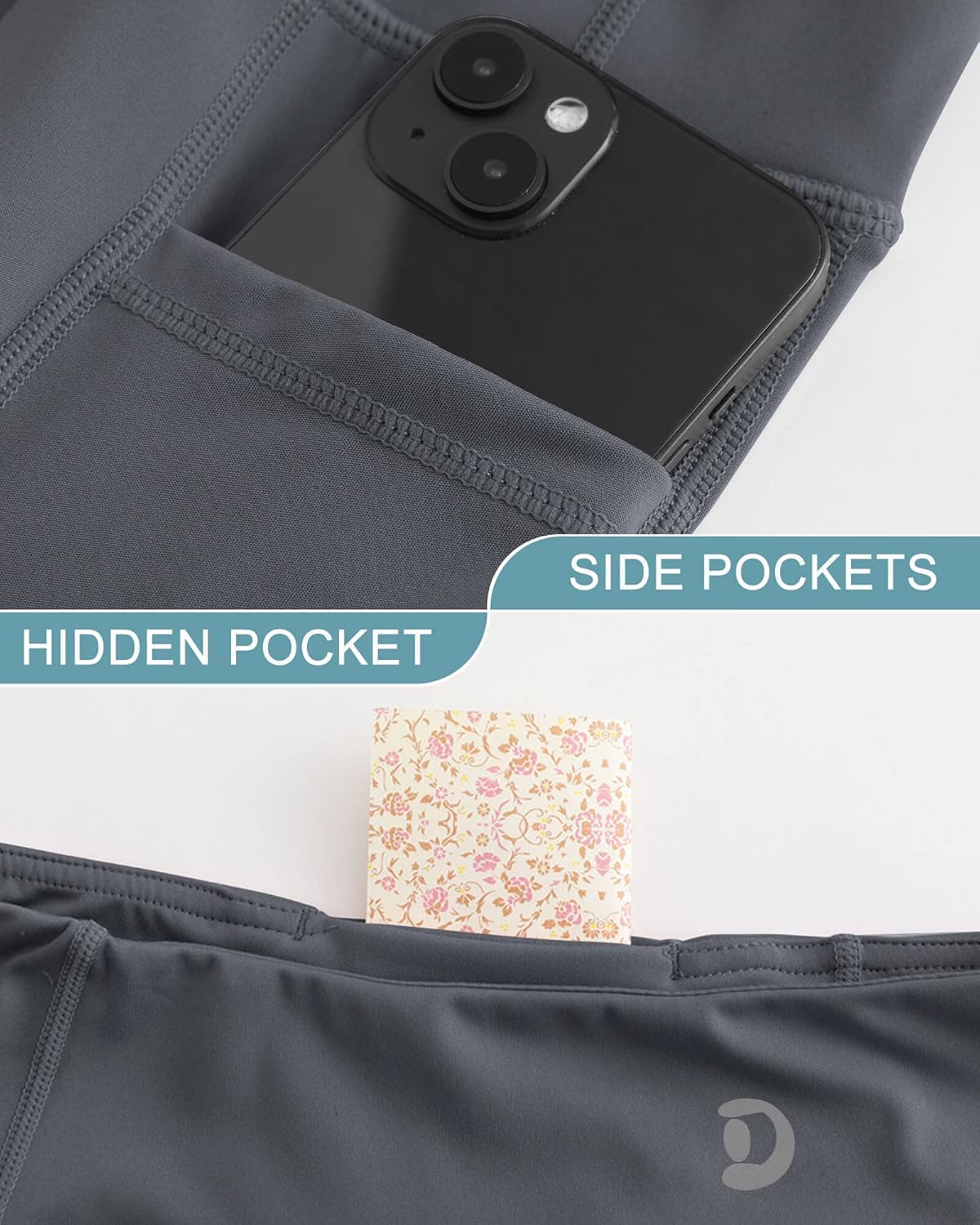 Miniatura 4 de Dizoboee Pantalones cortos de voleibol para niñas, pantalones cortos de elastano para baile, yoga, gimnasia, pantalones cortos de ciclismo atléticos