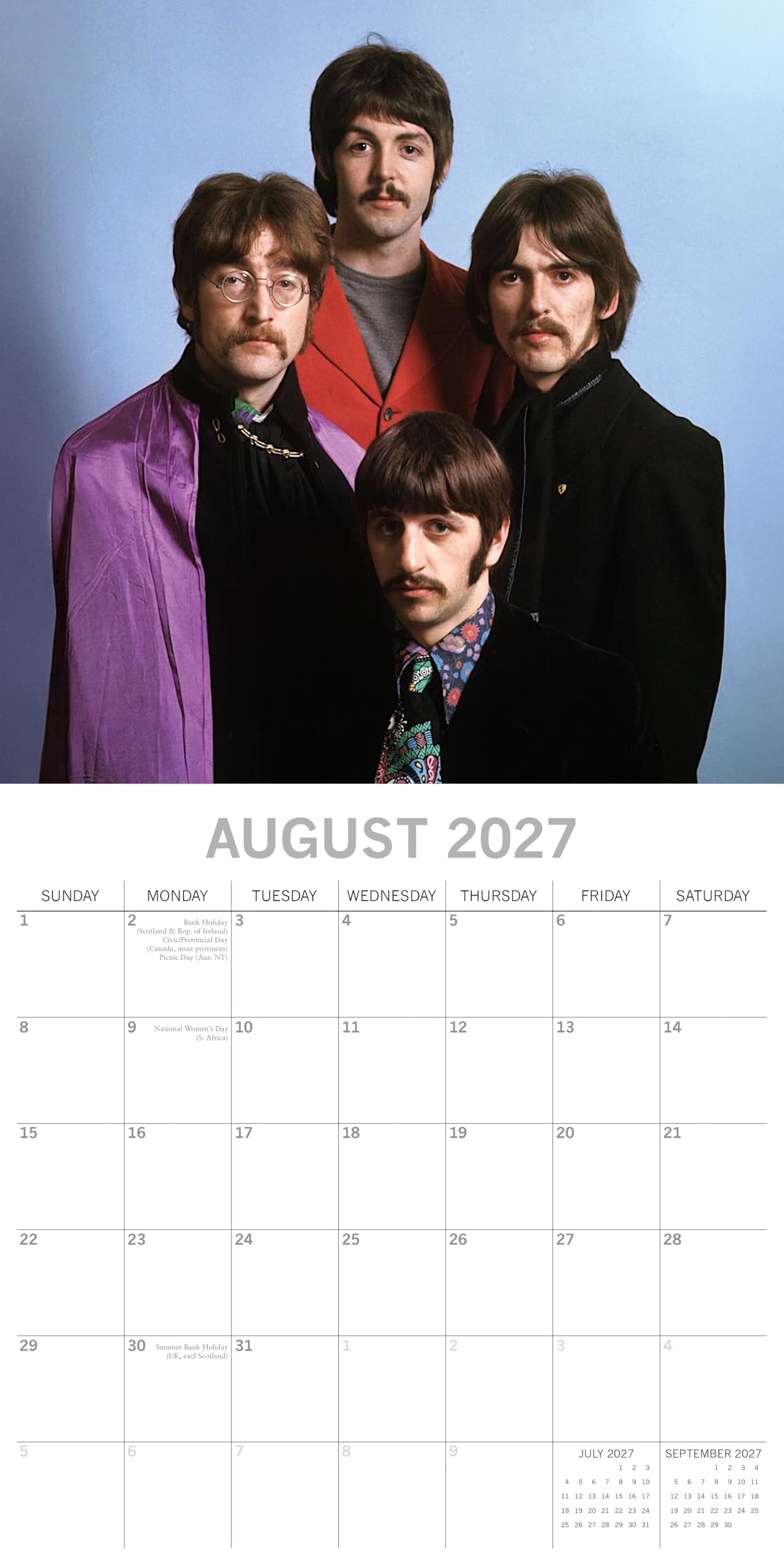 THE BEATLES CALENDAR 1987年　特典、封筒付き THE BEATLES CALENDAR 1987年 特典、封筒付き The Beatles Calendar 2027