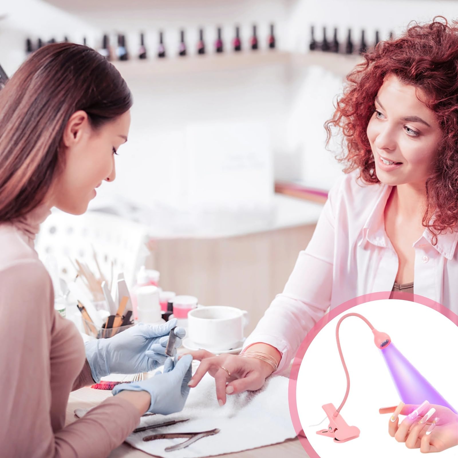 LUMINFLY 3-Pack USB Desk Nail Lamps, Adjustable Gooseneck, Ideal for Nail Gel Curing, Fast Drying Light