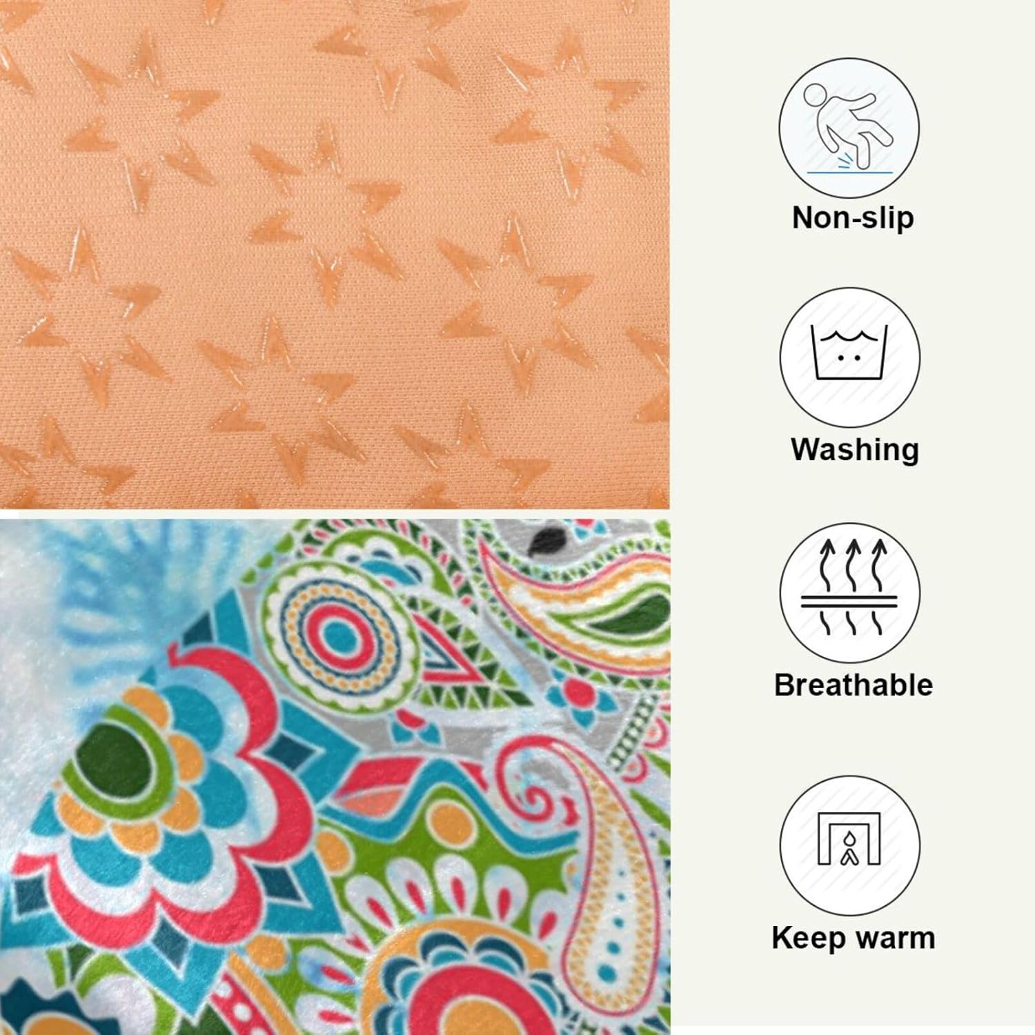 review Ethnic Elephant Print Dog Bed Cat Bed, Rectangle Comfortable Pet Bed, Ultra Soft Calming Dog Bed for Small Medium Dogs, 18x24in（410）