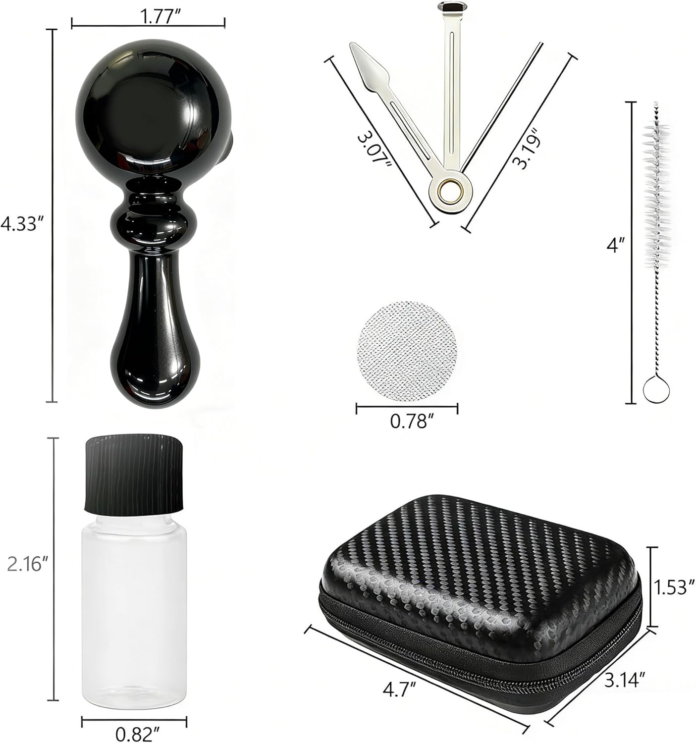 FIRE HIVE 4-inch Classic Retro Collectibles Set, Gorgeous Decoration Suitable for Indoor and Outdoor Use, Black Handicraft Set with Cleaning Tools, and Complete Collectibles Set (Black)