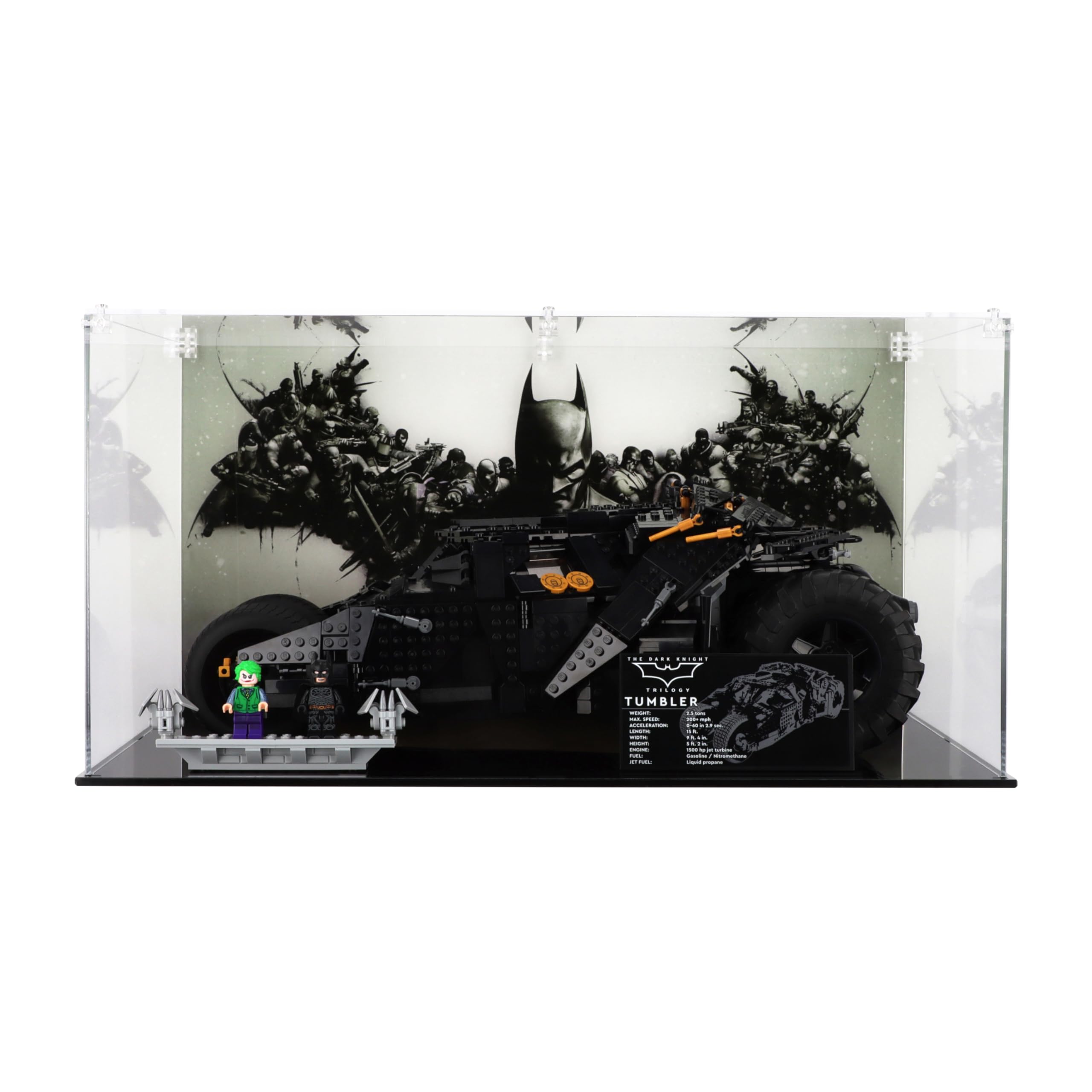 Plexico Clear Display Case For Lego 76240 Batmobile Tumbler