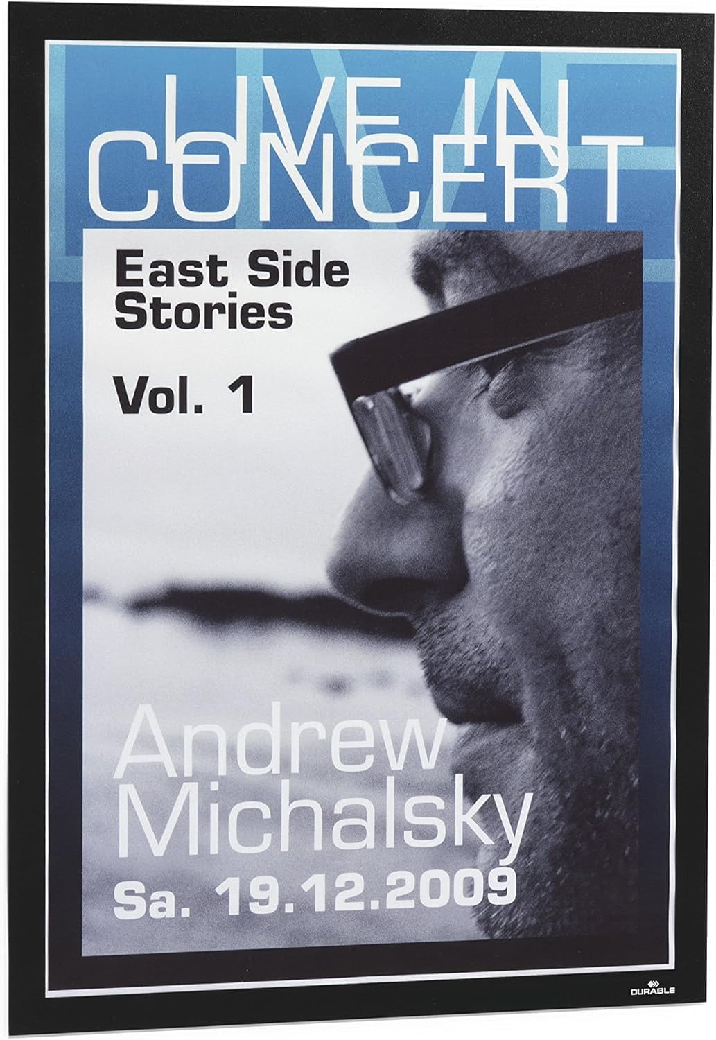 Durable DURAFRAME 483801, A3 Magnetic Frame with Self-Adhesive Backing Display Frame for POS, Retail, Photos, Notices, Wall and Windows, Black, Pack of 1