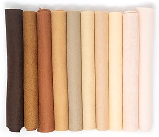 Over the River Felt 10-9X12 inch Skintastic Collection Merino Wool Blend Felt OTR Felt Made in USA,Brown