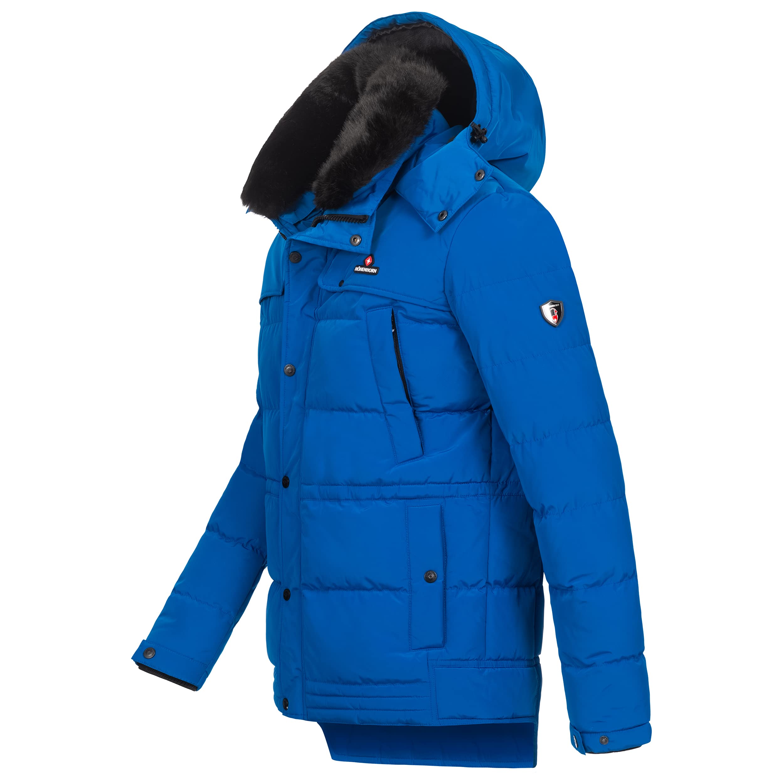 Höhenhorn Adamelo Herren Winter Jacke Quilted Steppjacke Gefüttert Winterjacke mit Abnehmbarem Kunstfellkragen