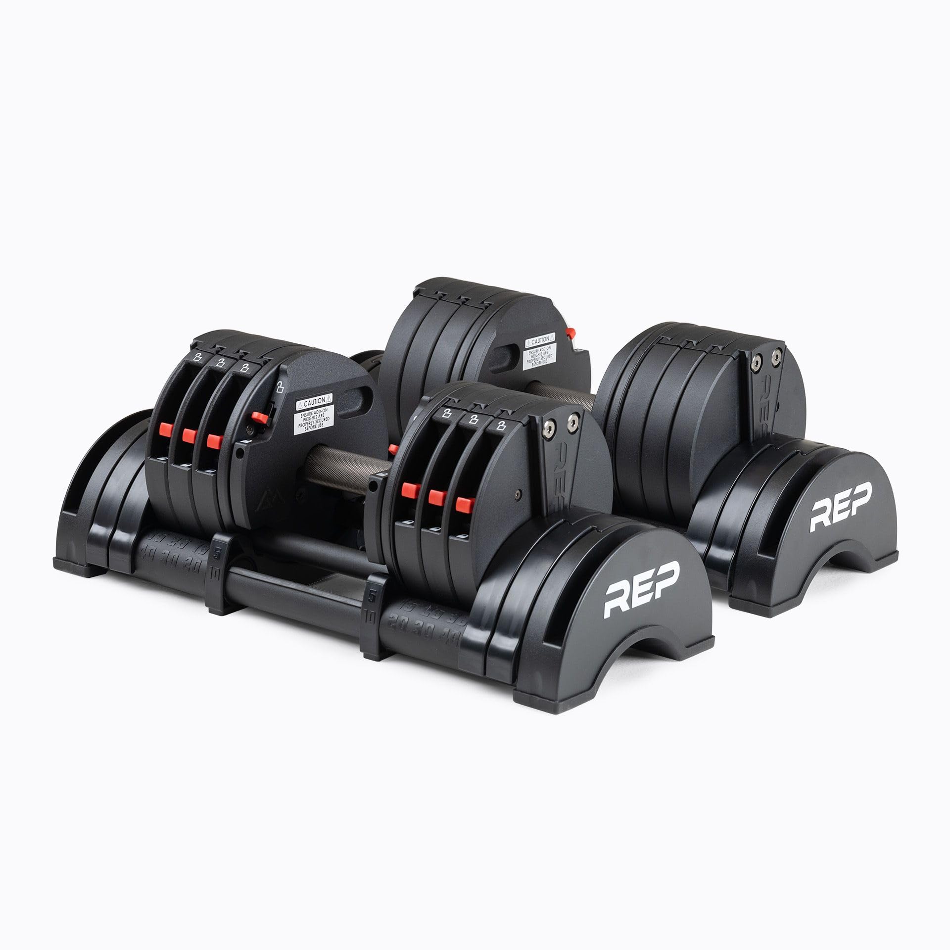 REPFitness Quickdraw Adjustable Dumbbells, Multiple weight ranges available including: 5-30, 5-40,5-50 and 5-60 lbs