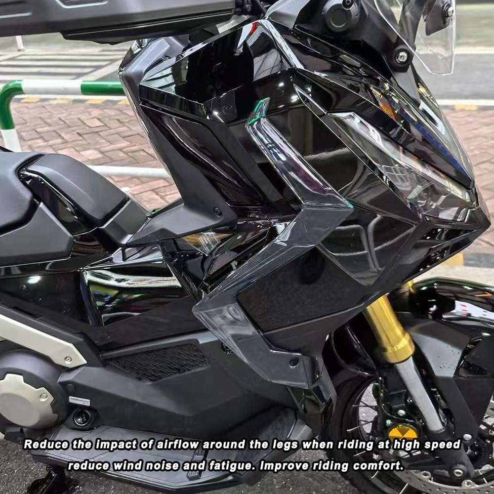 Para X-ADV 750 X ADV750 XADV 750 2025 - Nuevos accesorios para motocicletas Deflector lateral aire Protección de piernas laterales Revestimiento lateral Decoración Deflector de viento (gris)