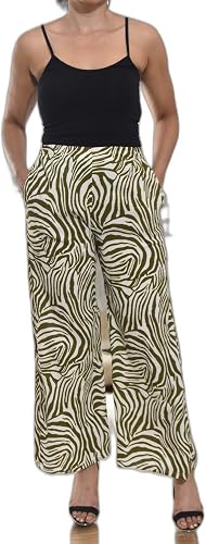 Womens Pocket Pants- Olive Stripe