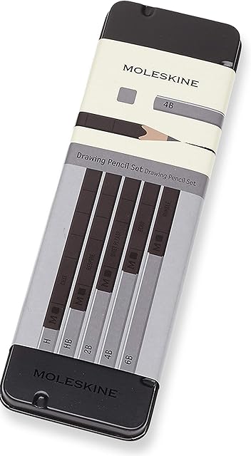 Moleskine Graphite Drawing Pencil Set (5 Graded Pencils)