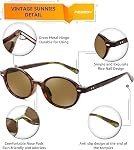 FEISEDY Retro Oval Sunglasses for Women 90s Narrow Round Lightweight Shades Y2k Trendy Sunnies B1171