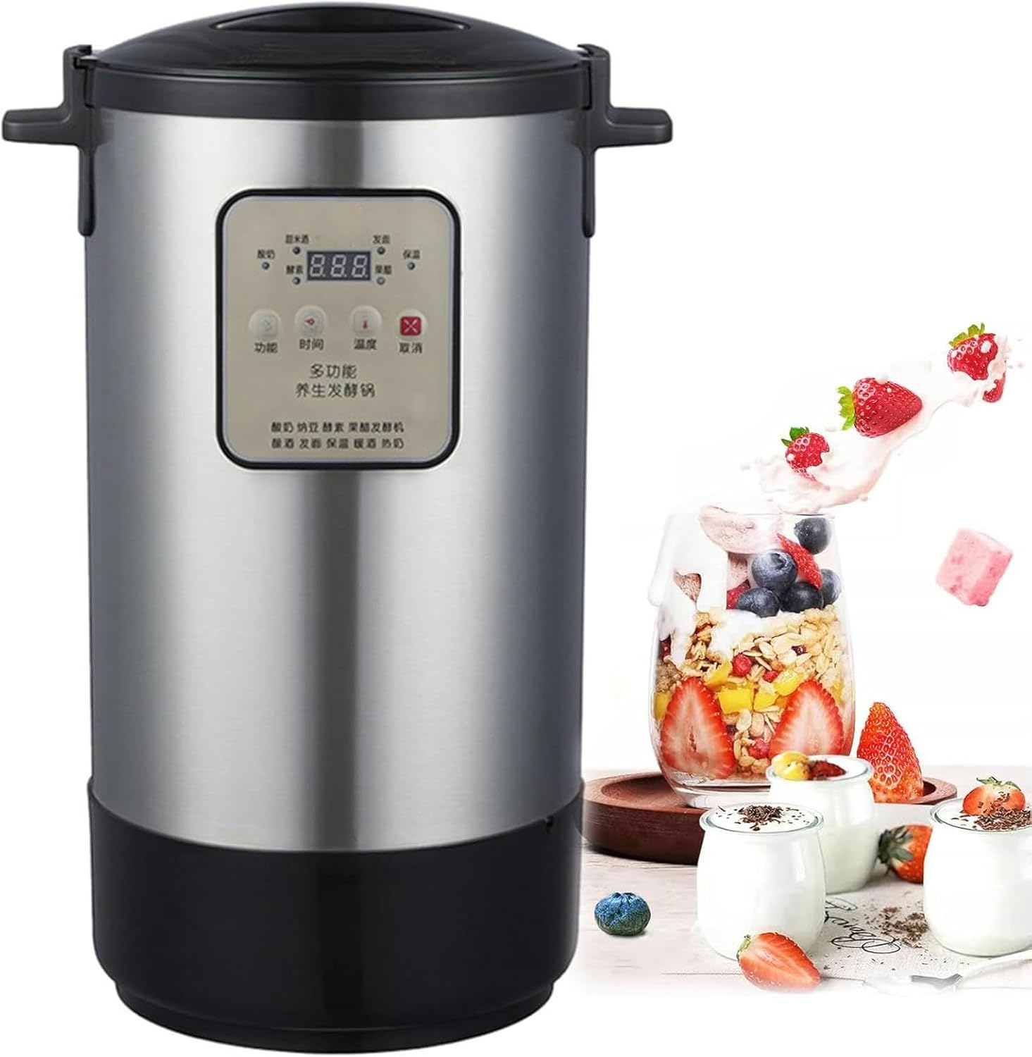 Yogurt Fermentary Machine, Commercial Fermentation Machine, Fruit Yogurt Machine with Adjustable Temperature and Time Control, for Commercial Cuisine, 18L
