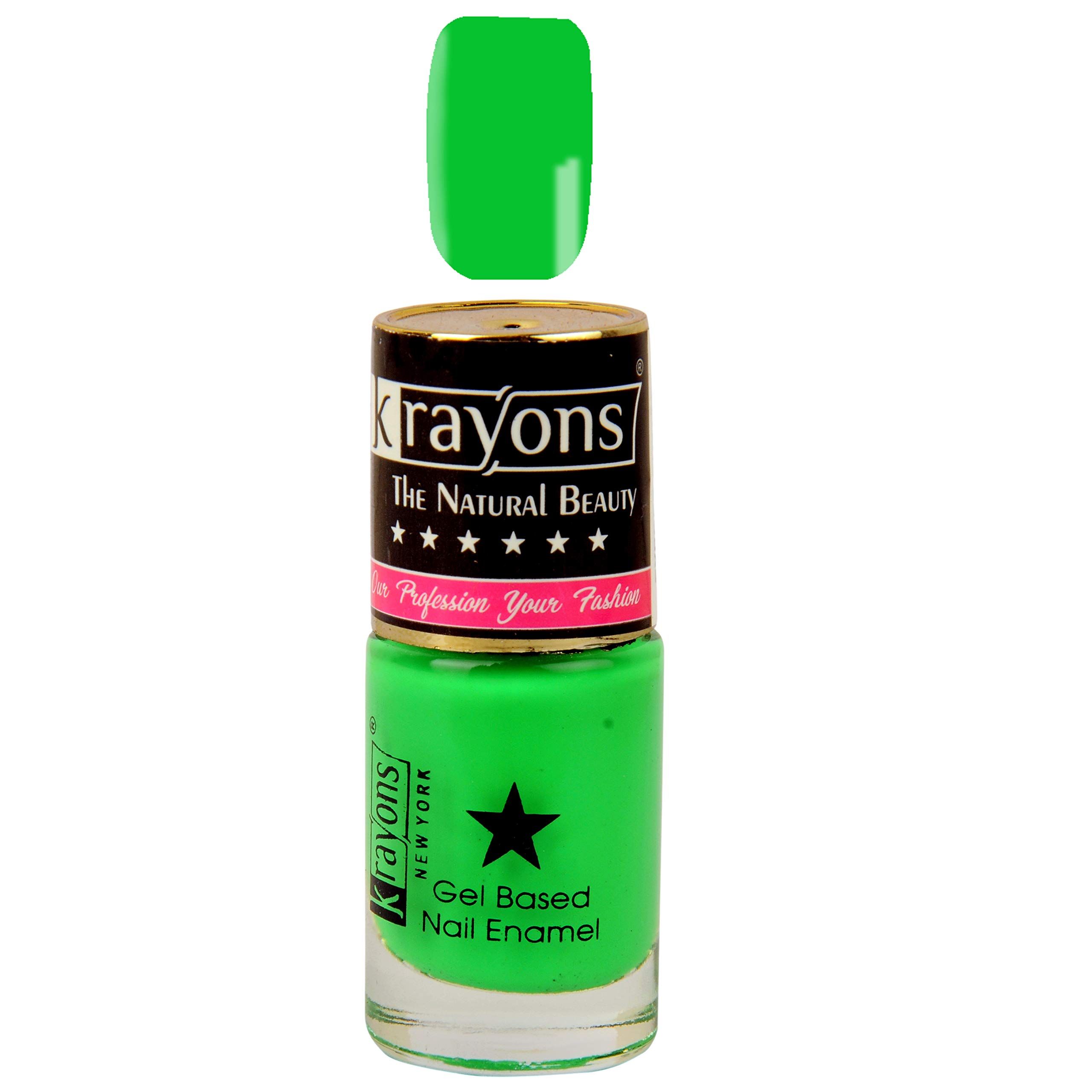 Krayons Gel Base Glossy Effect Nail Polish Enamel Color, 6ml Safe Dry Fast Collection For Women, Teens, Kids (Neon Green), Green, 5 ml-image-26