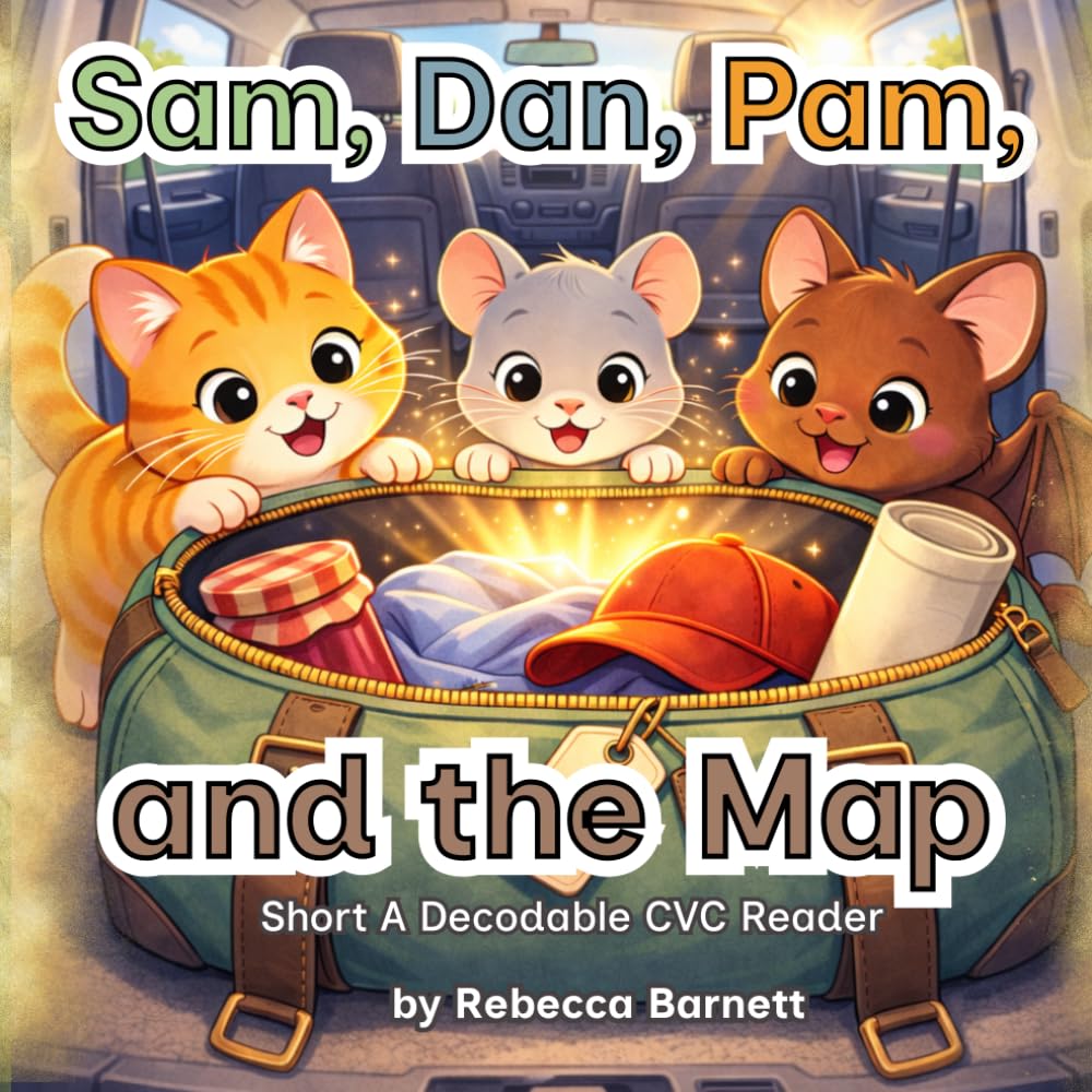 Sam, Dan, Pam, and the Map: Short A Decodable CVC Reader
