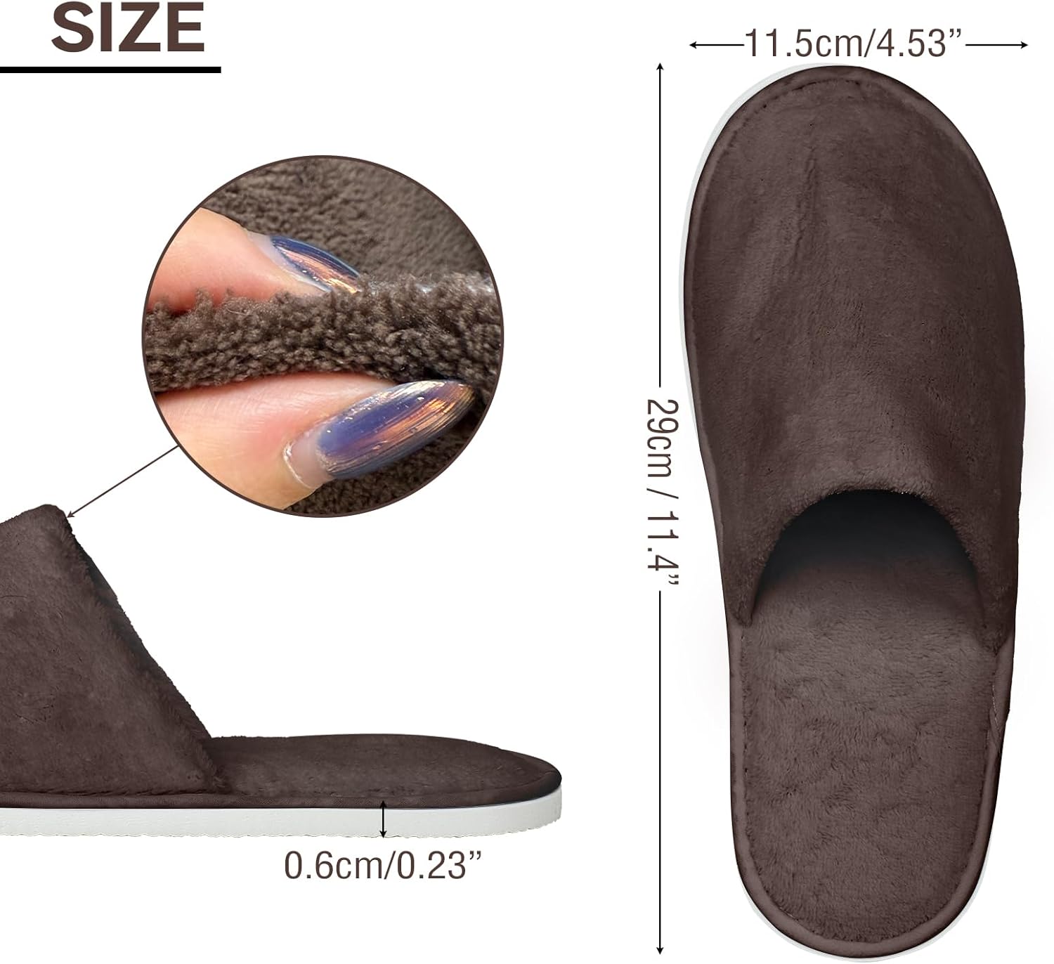 10PCS Unisex Guest Disposable Slippers, SPA Cotton Slipper, Hotel Bath Slippers Disposable, Travel Bulk Guest House Slipper for Shoeless Home, Travel, Hotel or Commercial