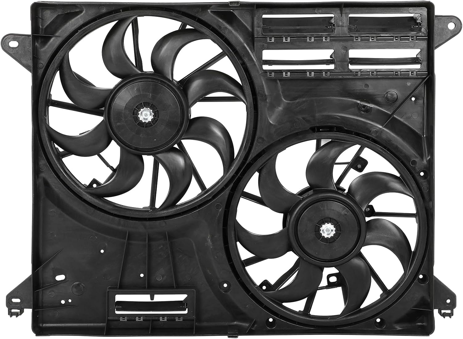 SCITOO Dual Radiator Condenser Cooling Fan for Ford Edge 2015-2020 2.0L 2015-2018 2021 2.7L 2015-2018 3.5L 2016-2018 for Lincoln MKX 2.7L fit 623670