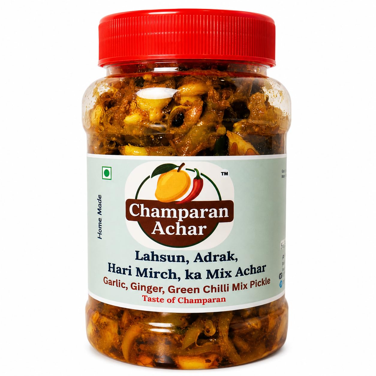 Champaran Achar Garlic Ginger Green Chilli Mixed Pickle | Lahsun Adrak Hari Mirch Achar | Homemade Traditional Indian Pickle | No Preservatives | Natural | Spicy & Tangy Taste-image-31