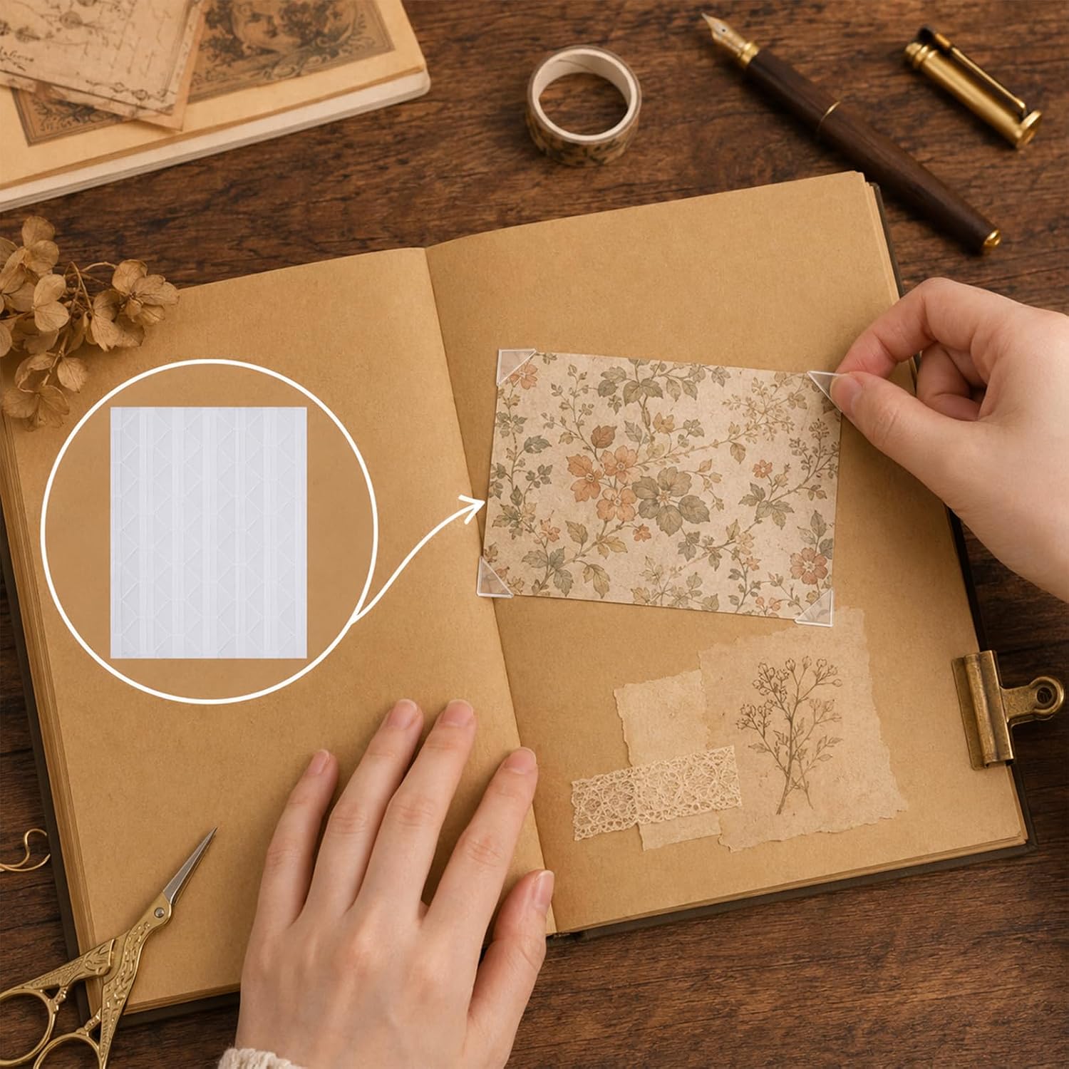 ElevateTech 1428Pcs Photo Corners Self Adhesive, Clear Photo Corner Sticker