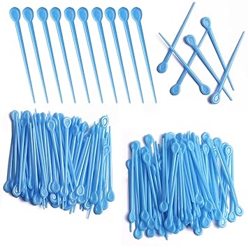 200 Pieces Hair Roller Pins plastic pins roller picks for fixed old fashioned hair rollers and brush roller curlers Hair styling tool needle structure knitting tool (blue)