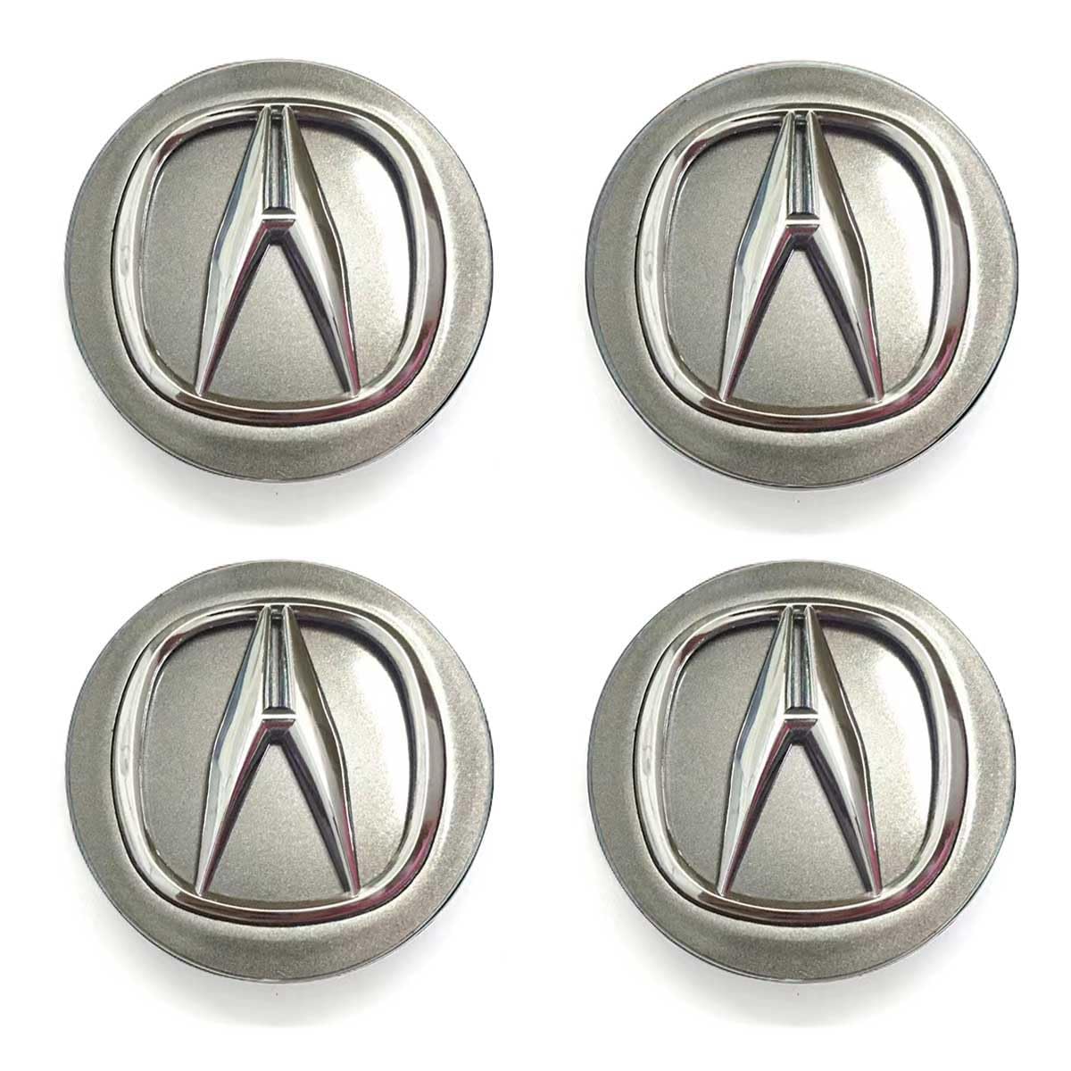 4PCS Replacement Compatible with Acura Wheel Center Caps Parts,69mm/2.71 inches Rim Center Hub Caps for Acura (Grey ag)