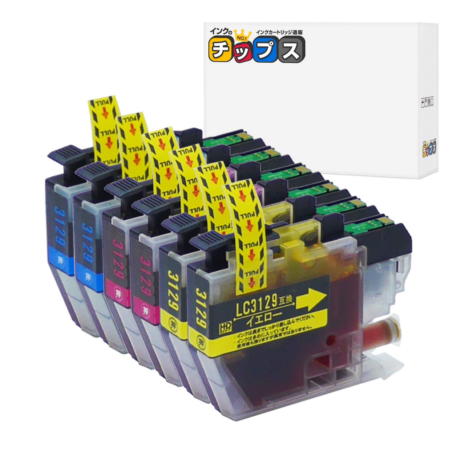 Amazon.co.jp: インクのチップス ブラザー用 LC3129 C/M/Y 互換インク