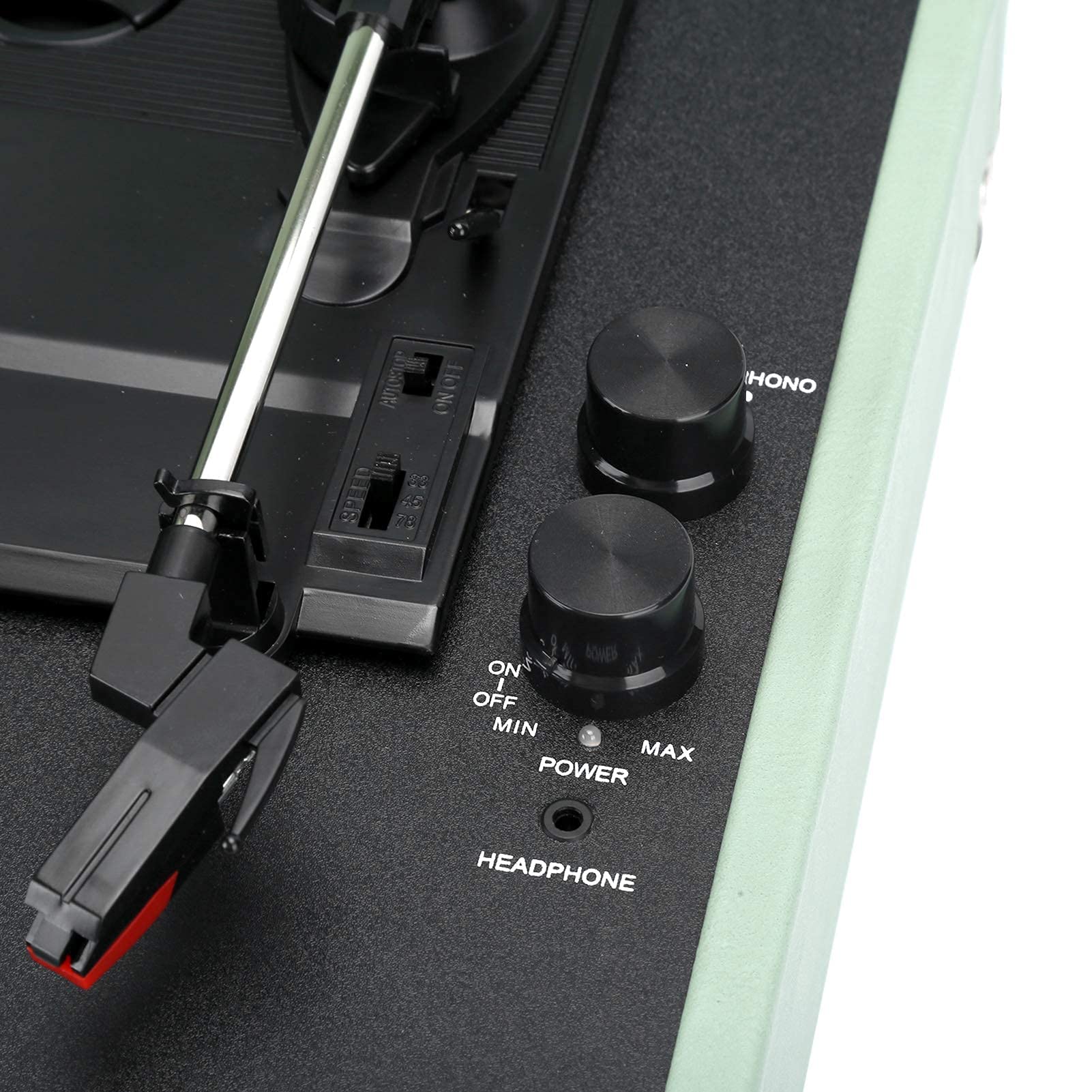 Giradischi in Vinile, Giradischi Portatile Vintage con Giradischi Bluetooth, 33/45/78 Giri, Altoparlanti Stereo integrati, Supporto 100/u2011, Dischi in Vinile da 7/10/12 Pollici